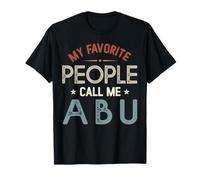 Mi Gente Favorita me Llama Abu Vintage Día del Padre Camiseta