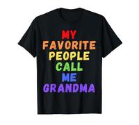 Mi Gente Favorita me Llama Abuela día de la Madre Abuela Mimi Camiseta gráfica económica, Hombre, Negro, L