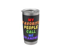 Mi gente favorita me llama abuela día de la madre abuela Mimi Vaso térmico de acero inoxidable de doble pared