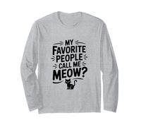 Mi Gente Favorita me Llama Amante de los Gatos Miau Manga Larga