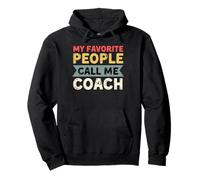 Mi Gente Favorita me Llama Entrenador Divertido Día del Padre Coaching Sudadera con Capucha