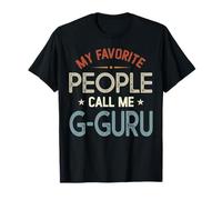 Mi Gente Favorita me Llama G-Guru Vintage Día del Padre Camiseta