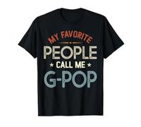 Mi Gente Favorita me Llama G-Pop Vintage Día del Padre Camiseta