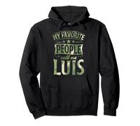 Mi Gente Favorita me Llama Luis Nombre Personalizado Sudadera con Capucha