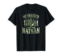 Mi Gente Favorita me Llama Nathan Nombre Personalizado Camiseta