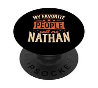 Mi Gente Favorita me Llama Nathan Nombre Personalizado PopSockets PopGrip Adhesivo