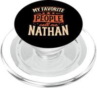 Mi Gente Favorita me Llama Nathan Nombre Personalizado PopSockets PopGrip para MagSafe