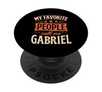 Mi Gente Favorita me Llama Nombre Personalizado Gabriel PopSockets PopGrip Adhesivo
