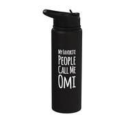 Mi gente favorita me llama omi árabe mamá maternidad citas Stainless Steel Insulated Water Bottle