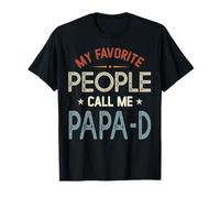 Mi Gente Favorita me Llama Papa-D Vintage Día del Padre Camiseta