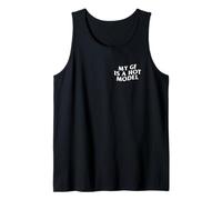 Mi GF Es Más Caliente Que Tú Divertido Desquiciado Gen Z Pareja Meme Camiseta sin Mangas