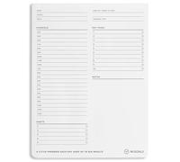 MI GOALS Bloc de bloques de tiempo diario sin fecha, enfoque, hábitos y planificación de objetivos, 50 páginas, B5