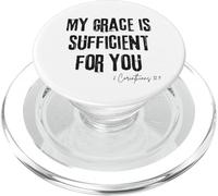Mi Gracia es Suficiente para ti 2 Corintios 12:9 Fe PopSockets PopGrip para MagSafe