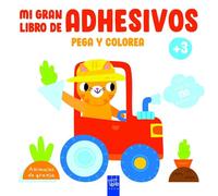 Mi gran libro de adhesivos pega y colorea. Animales de granja