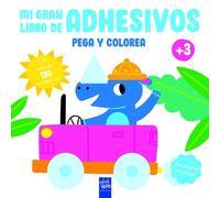 Mi gran libro de adhesivos pega y colorea. Animales salvajes
