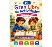 Mi gran libro de aprendizaje: 78 actividades divertidas para aprender jugando | trazos , números, vocales, emociones , rompecabezas y mas.
