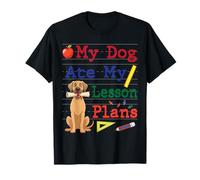 Mi Gran Perro danés comió mis Planes de lecciones Divertido Papá Mamá Maestra Camiseta