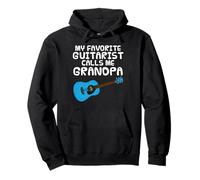 Mi guitarrista favorito me llama abuelo, el Día del Padre Sudadera con Capucha