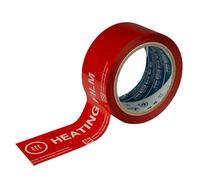 Mi-Heat Cinta adhesiva OPP roja de 5 cm de ancho y 50 m de largo, para fijar láminas calefactoras en la base de la película de calefacción y pegar láminas de polietileno Aqua-Stop