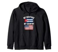 Mi Herencia, mi país, Divertido, Cubano-Americano Sudadera con Capucha