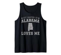 Mi Hermana En Alabama Me Ama América Vintage State Camiseta sin Mangas