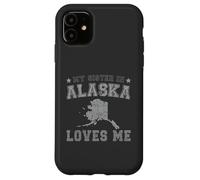 Mi Hermana En Alaska Me Ama América Vintage State Carcasa para iPhone 11