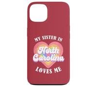 Mi Hermana en Carolina del Norte me ama Heart Retro Groovy USA Carcasa para iPhone 13