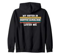 Mi Hermana En Carolina del Norte Me Ama Retro Vintage Americano Sudadera con Capucha