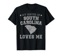 Mi Hermana en Carolina del Sur me ama América Vintage State Camiseta