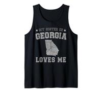 Mi Hermana En Georgia Me Ama América Vintage State Camiseta sin Mangas