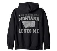 Mi Hermana En Montana Me Ama América Vintage State Sudadera con Capucha