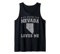 Mi Hermana En Nevada Me Ama América Vintage State Camiseta sin Mangas