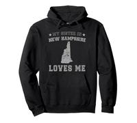 Mi Hermana en New Hampshire me ama América Vintage State Sudadera con Capucha