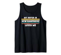 Mi Hermana En New Hampshire Me Ama Retro Vintage Americano Camiseta sin Mangas
