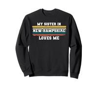 Mi Hermana En New Hampshire Me Ama Retro Vintage Americano Sudadera