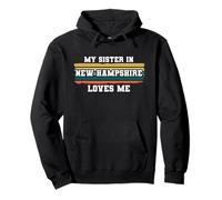 Mi Hermana En New Hampshire Me Ama Retro Vintage Americano Sudadera con Capucha