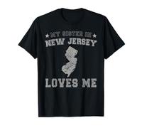 Mi Hermana en Nueva Jersey me ama América Vintage State Camiseta