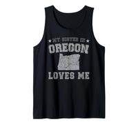 Mi Hermana en Oregon me ama América Vintage State Camiseta sin Mangas