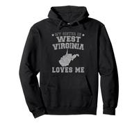 Mi Hermana en West Virginia me ama América Vintage State Sudadera con Capucha