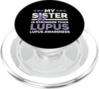 Mi Hermana es más Fuerte Que el Lupus apoya la Conciencia sobre el Lupus PopSockets PopGrip para MagSafe
