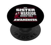 Mi Hermana es una guerrera de la Conciencia de células falciformes PopSockets PopGrip Adhesivo