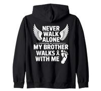 Mi Hermano Camina Conmigo Memorial Angel Wings Sudadera con Capucha