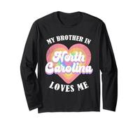 Mi Hermano en Carolina del Norte me ama Corazón Estados Unidos US Manga Larga