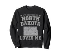 Mi Hermano en Dakota del Norte me ama América Vintage State Sudadera