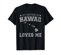 Mi Hermano en Hawaii me ama América Vintage State Camiseta
