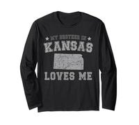 Mi Hermano en Kansas me ama América Vintage State Manga Larga