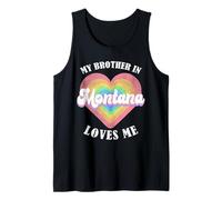 Mi Hermano En Montana Me Ama Corazón Estados Unidos Estado De Estados Unidos Camiseta sin Mangas