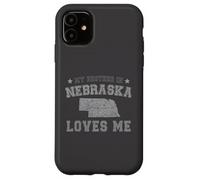 Mi Hermano En Nebraska Me Ama América Vintage State Carcasa para iPhone 11