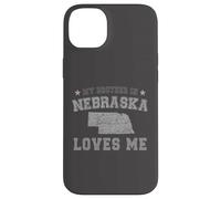 Mi Hermano En Nebraska Me Ama América Vintage State Carcasa para iPhone 14 Plus