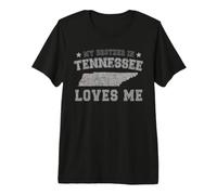 Mi Hermano en Tennessee me ama América Vintage State Camiseta Premium
